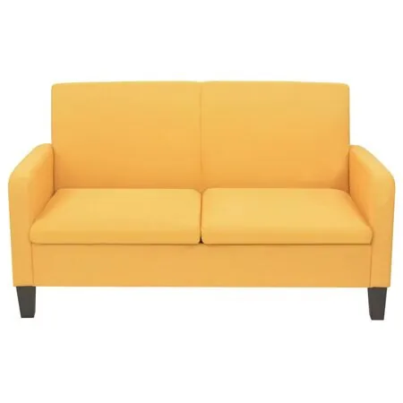  Set de canapele, 2 piese, galben, material textil