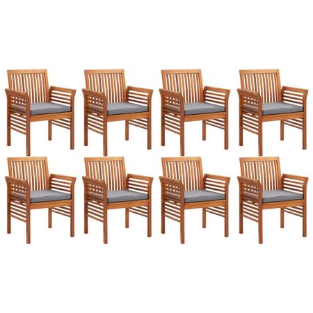  Set mobilier de exterior cu perne 9 piese, lemn masiv de acacia