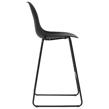  Set mobilier de bar, 3 piese, negru, plastic