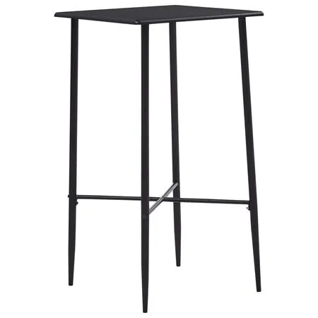  Set mobilier de bar, 3 piese, negru, plastic