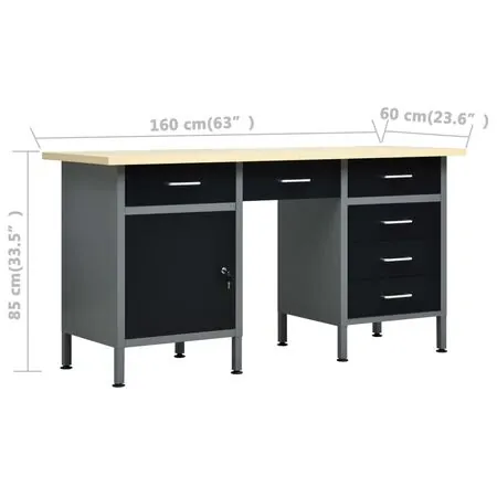  Banc de lucru cu patru panouri de perete