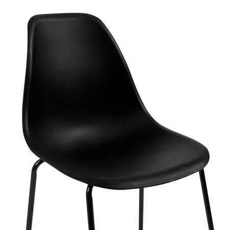  Set mobilier de bar, 3 piese, negru, plastic