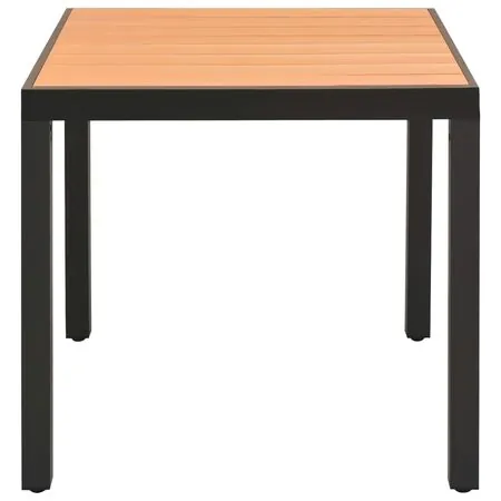  Set de masă pentru grădină, 5 piese, negru și maro