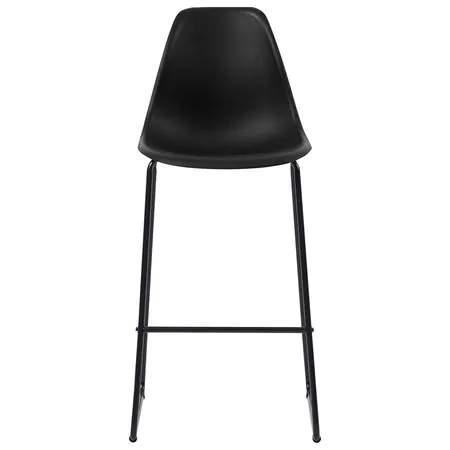  Set mobilier de bar, 3 piese, negru, plastic