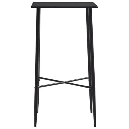  Set mobilier de bar, 3 piese, negru, plastic