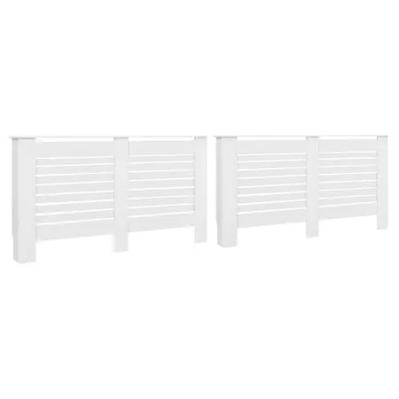  Măști de calorifer, 2 buc., alb, 152 x 19 x 81,5 cm, MDF