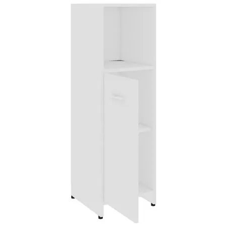  Set mobilier de baie, 3 piese, alb, lemn prelucrat