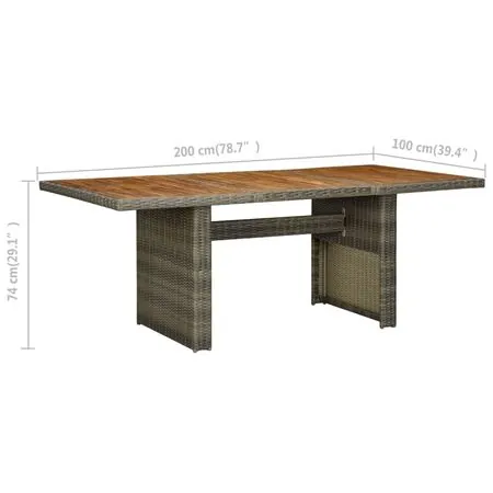  Set mobilier de exterior cu perne, 9 piese, maro, poliratan