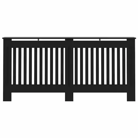  Mască de calorifer, negru, 172 x 19 x 81,5 cm, MDF