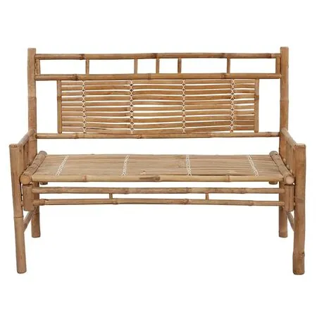  Bancă de grădină cu pernă, 120 cm, bambus