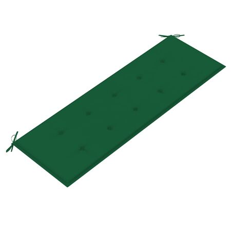  Bancă de grădină stivuibilă cu pernă, 159 cm, lemn masiv de tec