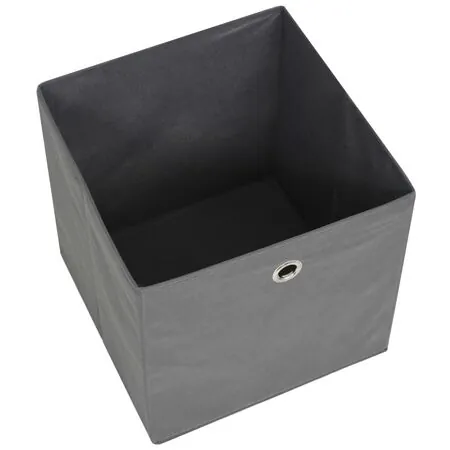  Cutii de depozitare, 10 buc, material nețesut, 32x32x32 cm, Gri