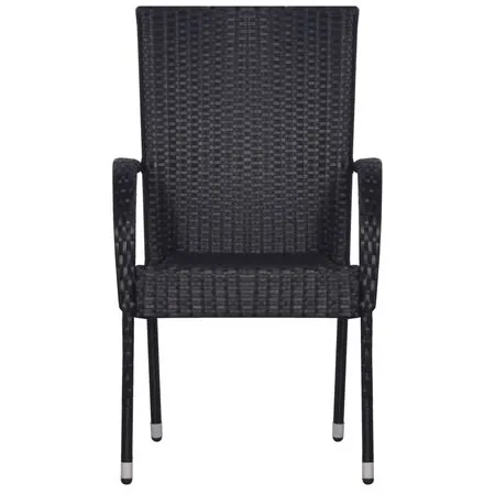  Set mobilier de grădină, 5 piese, negru