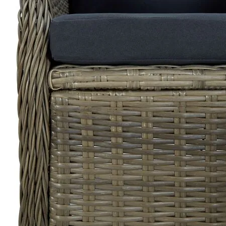  Set mobilier de grădină, 5 piese, maro