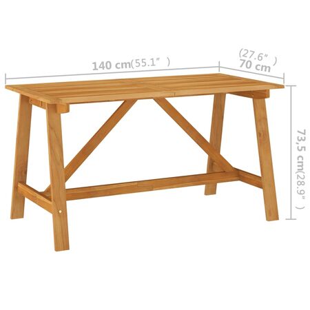  Set de masă pentru grădină, 5 piese, maro
