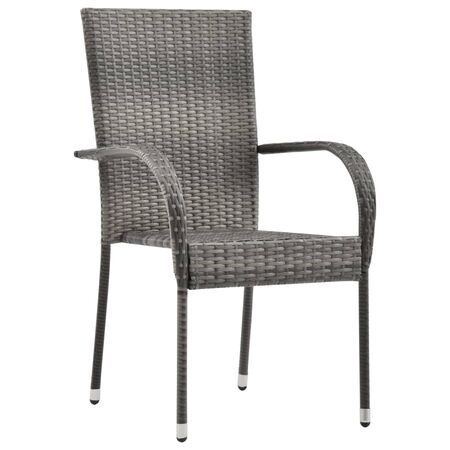  Set mobilier de grădină, 3 piese, gri
