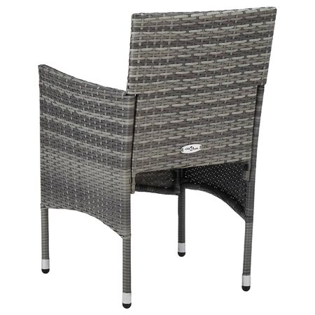  Set mobilier de grădină, 3 piese, gri