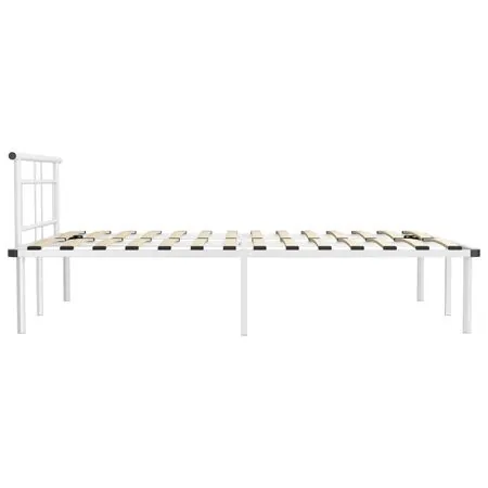  Cadru de pat, alb, 140 x 200 cm, metal