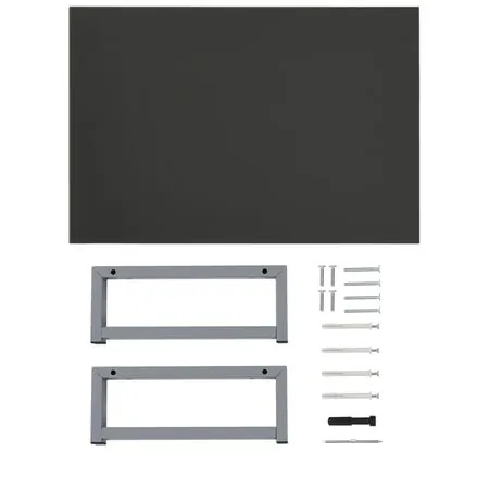  Set mobilier de baie, 2 piese, gri, ceramică
