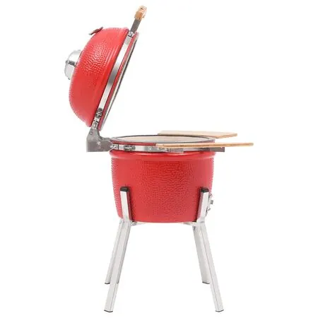  Grătar cu afumătoare Kamado, ceramică, 81 cm