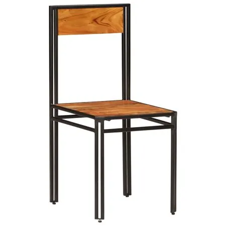 Scaune de bucatarie 4 buc. lemn masiv acacia, maro, 43 x 43 x 90 cm
