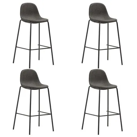  Set mobilier de bar, 5 piese, gri închis, material textil