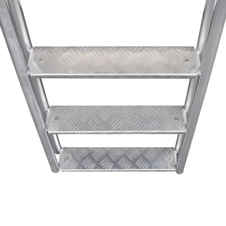  Scară amdocare/piscină cu 4 trepte, aluminiu, 167 cm