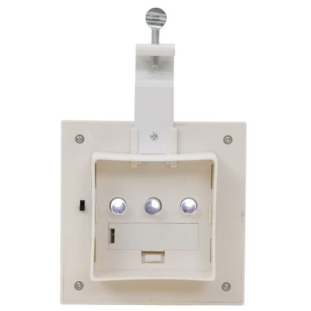  Lămpi solare de exterior cu LED, 6 buc, alb, 12 cm, pătrat