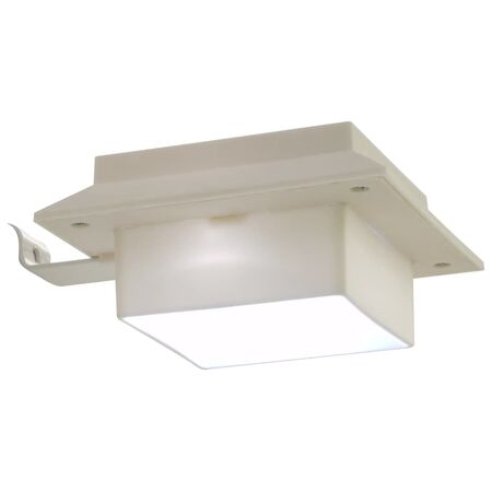  Lămpi solare de exterior cu LED, 6 buc, alb, 12 cm, pătrat