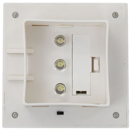  Lămpi solare de exterior cu LED, 6 buc, alb, 12 cm, pătrat