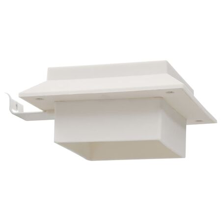  Lămpi solare de exterior cu LED, 6 buc, alb, 12 cm, pătrat