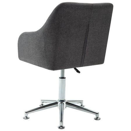  Scaun de birou pivotant, gri închis, material textil