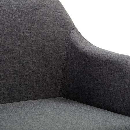  Scaun de birou pivotant, gri închis, material textil