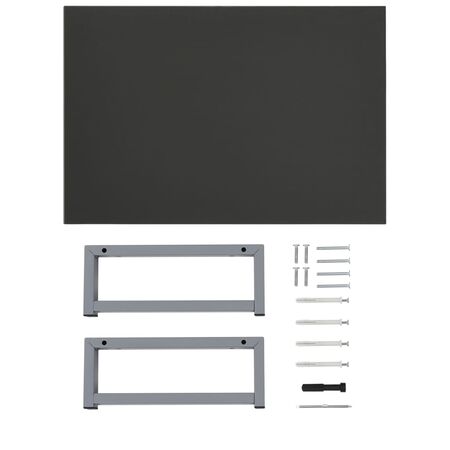  Set mobilier de baie, 2 piese, gri, ceramică