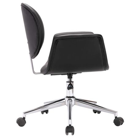  Scaun pivotant de birou, negru, piele ecologică