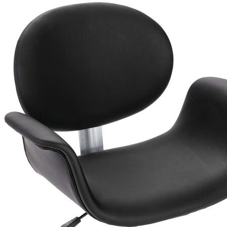  Scaun pivotant de birou, negru, piele ecologică