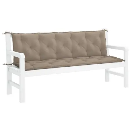  Pernă bancă de grădină, taupe, 180x(50+50)x7cm, material oxford
