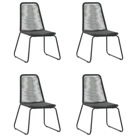  Set mobilier de grădină, 5 piese, negru și maro, ratan PVC