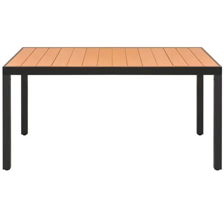  Set mobilier de grădină, 5 piese, negru și maro, ratan PVC