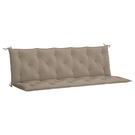  Pernă bancă de grădină, taupe, 180x(50+50)x7cm, material oxford