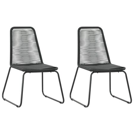  Set mobilier de grădină, 3 piese, negru și maro, ratan PVC