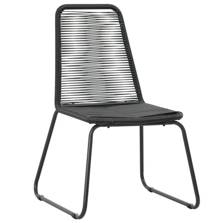  Set mobilier de grădină, 3 piese, negru și maro, ratan PVC
