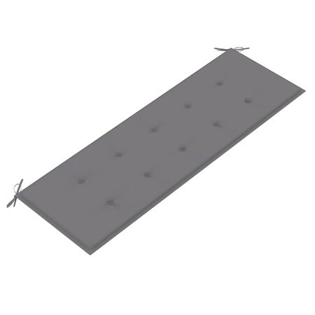  Bancă de grădină stivuibilă cu pernă, 159 cm, lemn masiv de tec