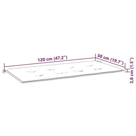  Bancă de grădină pliabilă cu pernă, 118 cm, bambus
