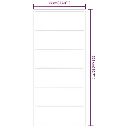  Ușă glisantă cu set feronerie, 90x205 cm, sticlă ESG/aluminiu