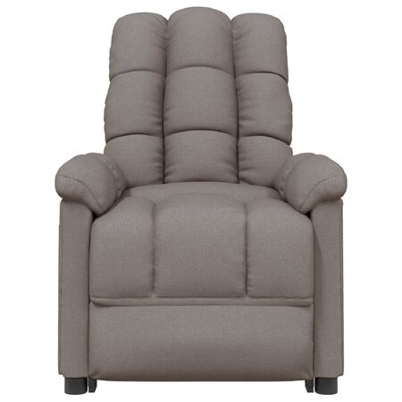  Fotoliu de masaj electric rabatabil, gri taupe, textil