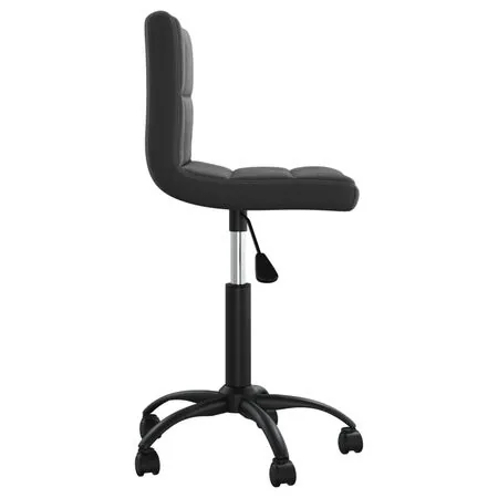  Scaun de bucătărie pivotant, negru, catifea