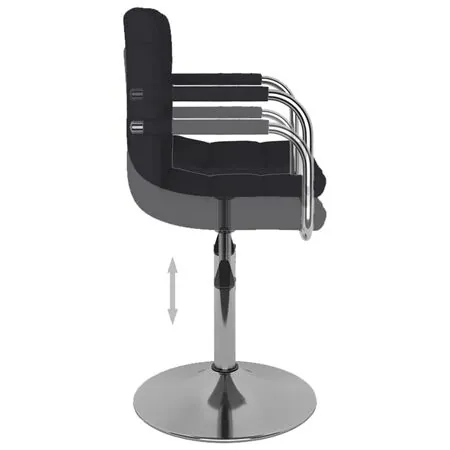  Scaun de bucătărie, negru, material textil