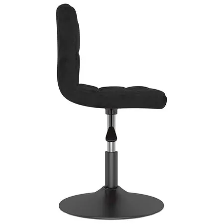 Scaune de sufragerie pivotante 6 buc, negru, catifea