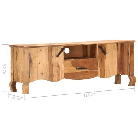 Dulap TV, 115x30x42 cm, lemn masiv